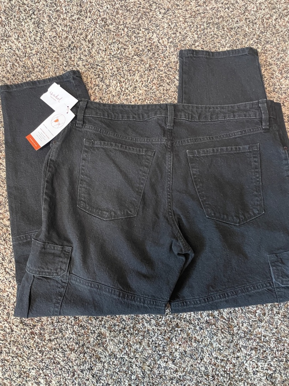 Isabel Maternity Women's Black Cargo Maternity Jeans Size 12 | NWT - Picture 5 of 7